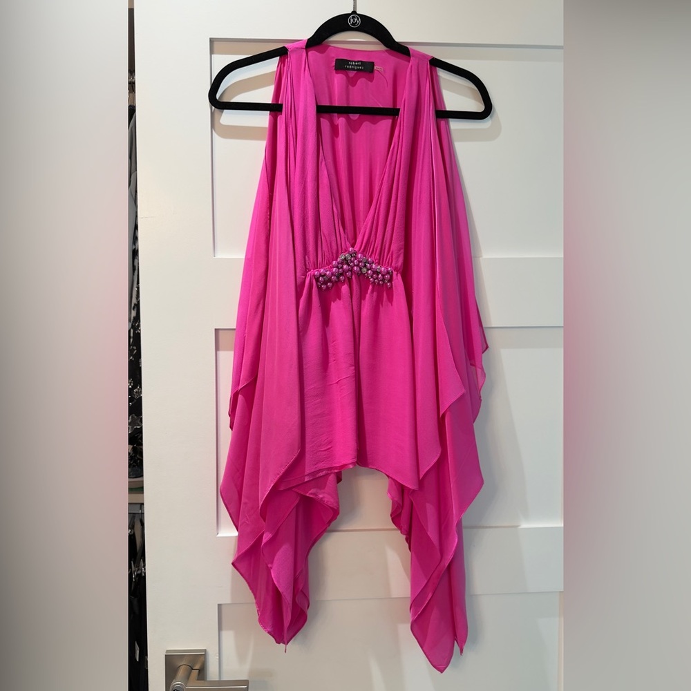 Robert Rodriguez Pink Draped Blouse